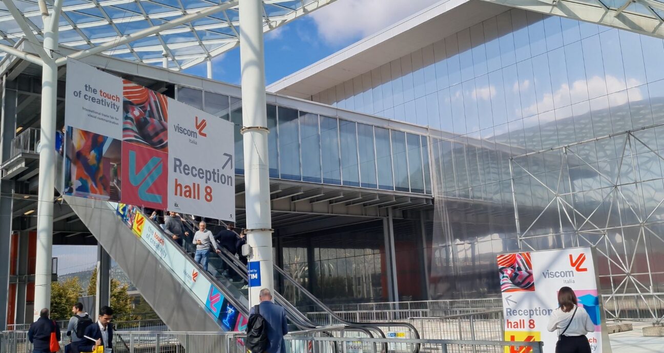 Ingresso di Viscom Italia 2025 – evento di comunicazione visiva a cui ha partecipato Gpack General Packaging